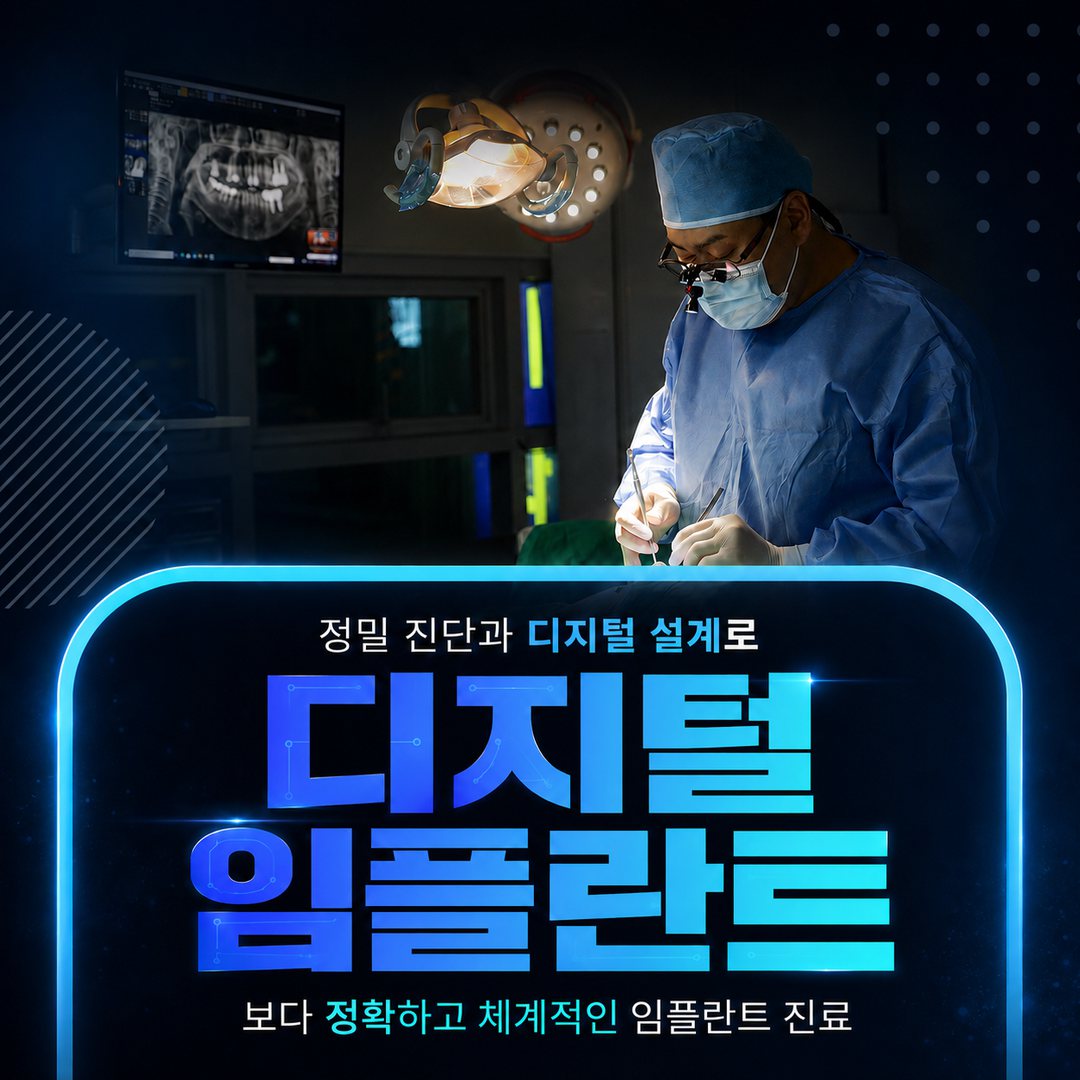 풀아치 임플란트 대상 판단을 위한 정밀 진단 장면